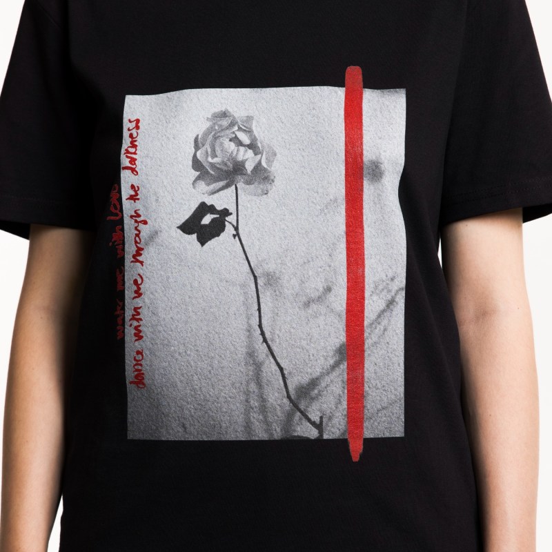 Thumbnail of Rose Black T-Shirt image