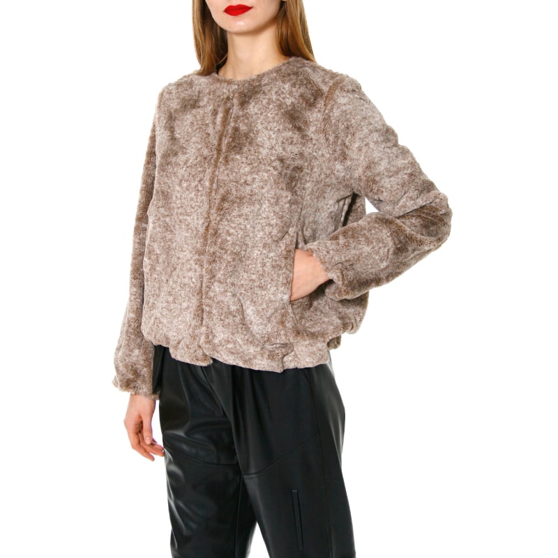 Thumbnail of Faux Fur Jacket Heidi Beige image