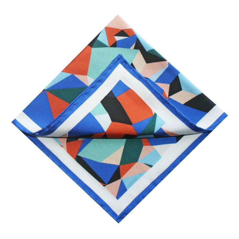 Thumbnail of The Spectrum Pocket Square Cobalt image