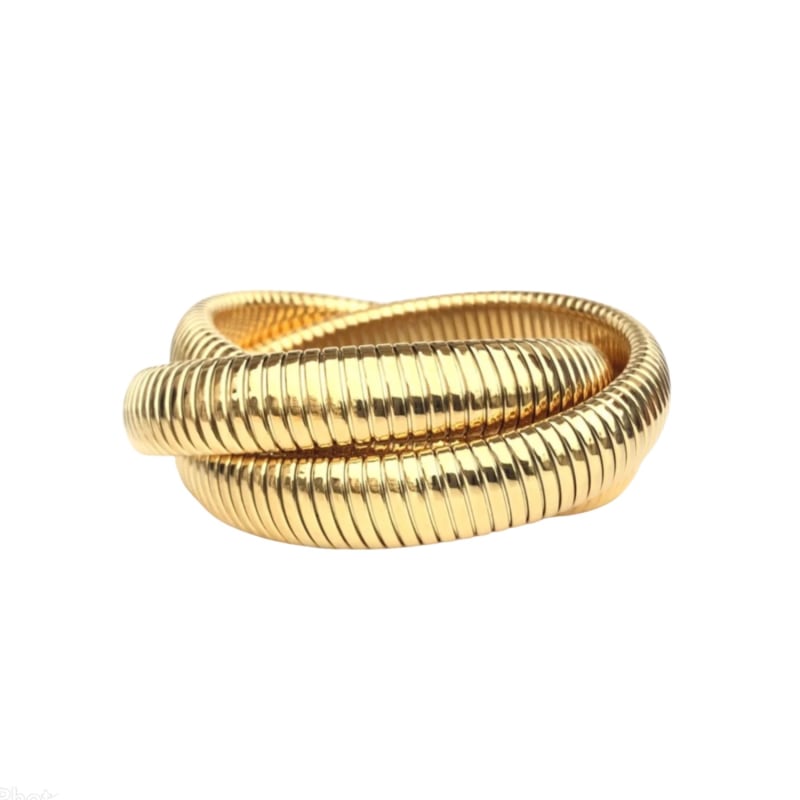 Twist gold-plated bracelet