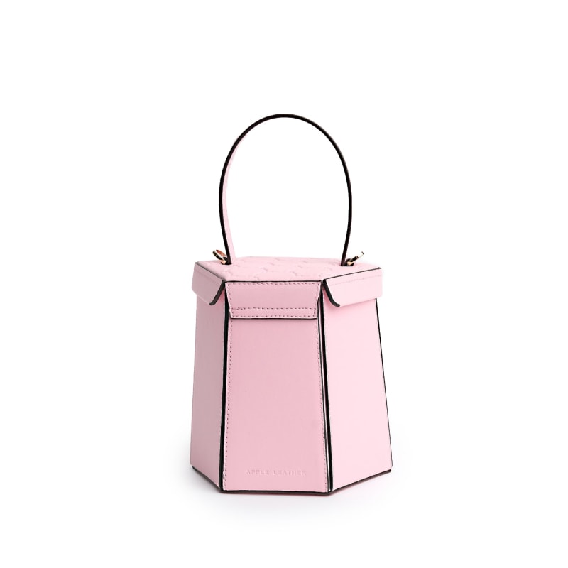 Thumbnail of Vegan Apple Leather Hexagon Crossbody & Shoulder Bag Pink image