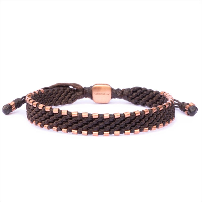 Copper and leather hot sale bracelet
