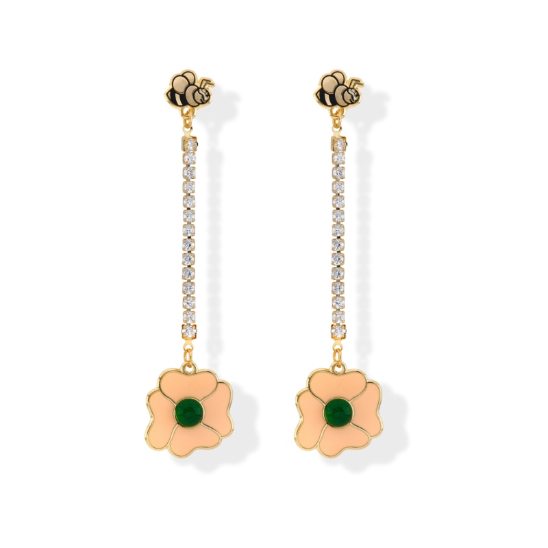 Thumbnail of Flower Bee Statement Earrings image