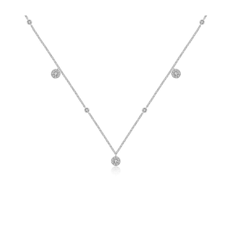 Thumbnail of 18K White Gold Round Shape Diamond Necklace / Choker image