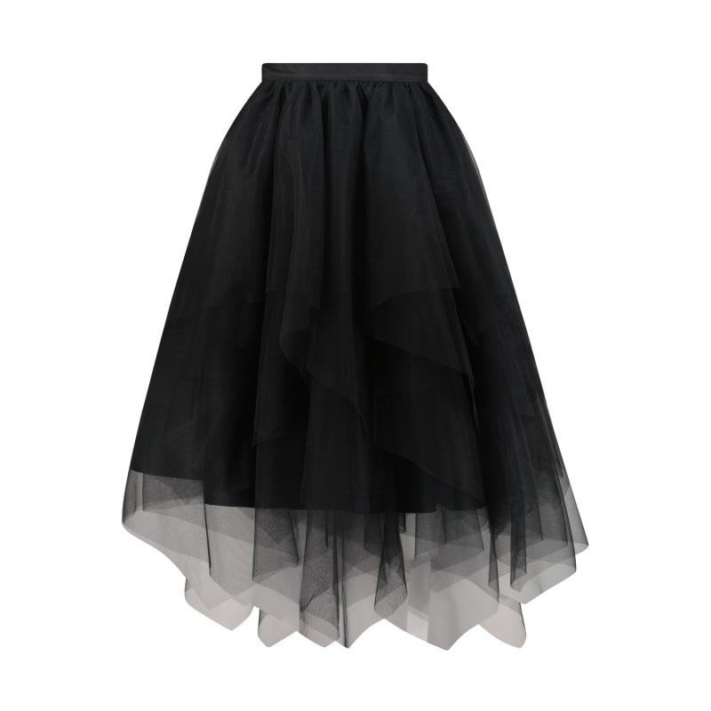 Thumbnail of Asymmetric Hemline Layered Tulle Skirt image