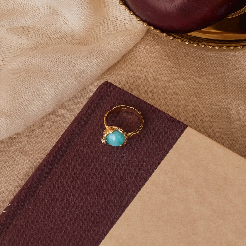 Thumbnail of Ad Astra Gold-Plated Amazonite Ring image