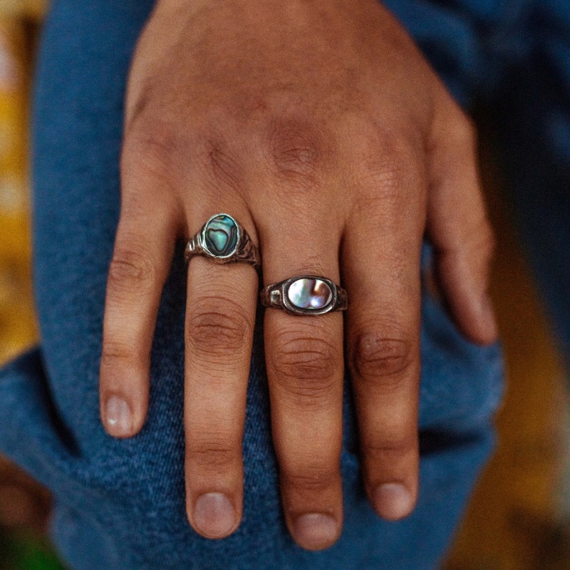 Thumbnail of Jack Sparrow - Abalone Shell Signet Ring image