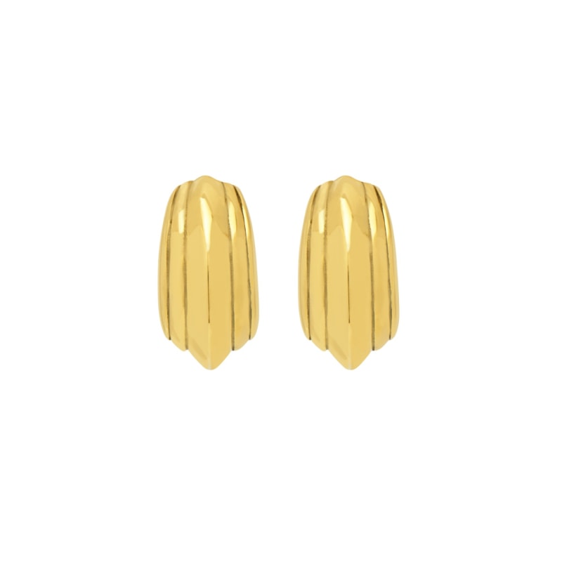 Thumbnail of Tamegroute Ridge Hoop Earrings In Gold image