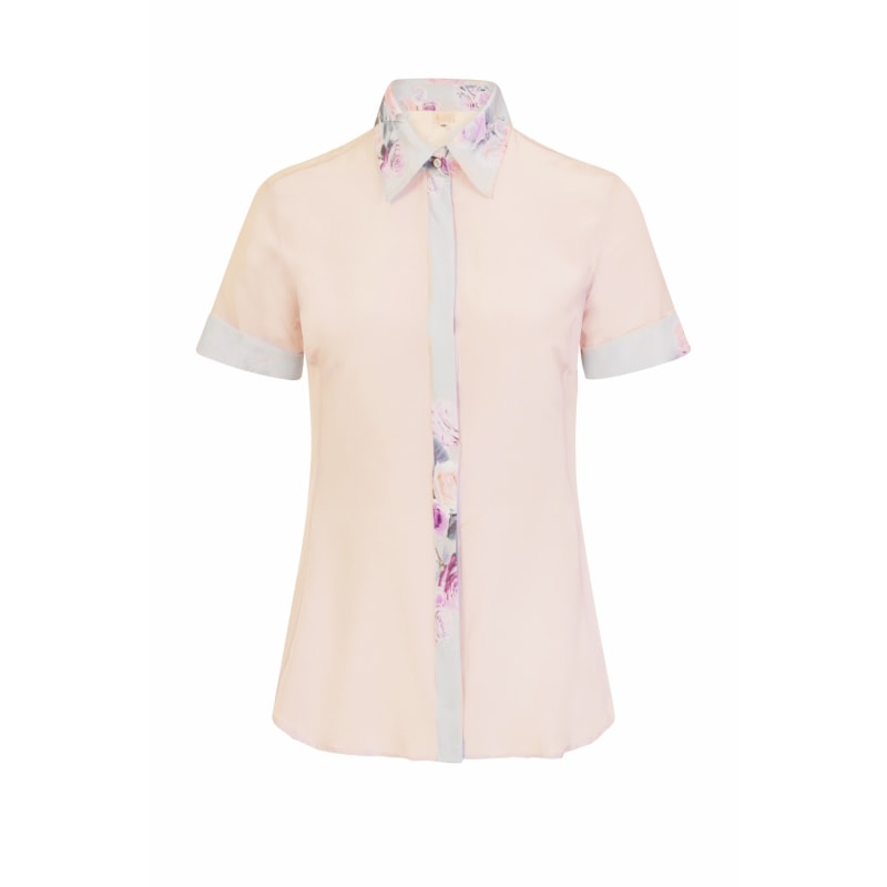 Thumbnail of Soft Peach Fitted Silk Shirt image