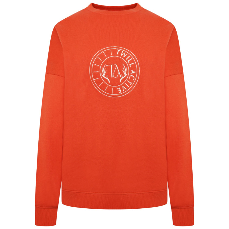 Twill Active Essentials Oversized Crewneck Sweatshirt Coral by Twill Active