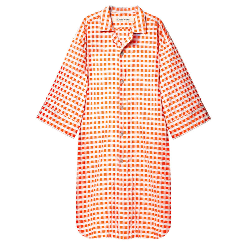 Thumbnail of Yukata Shirt In Orange Gingham image