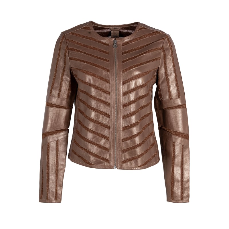 Thumbnail of Yula Rf Leather Jacket, Copper image