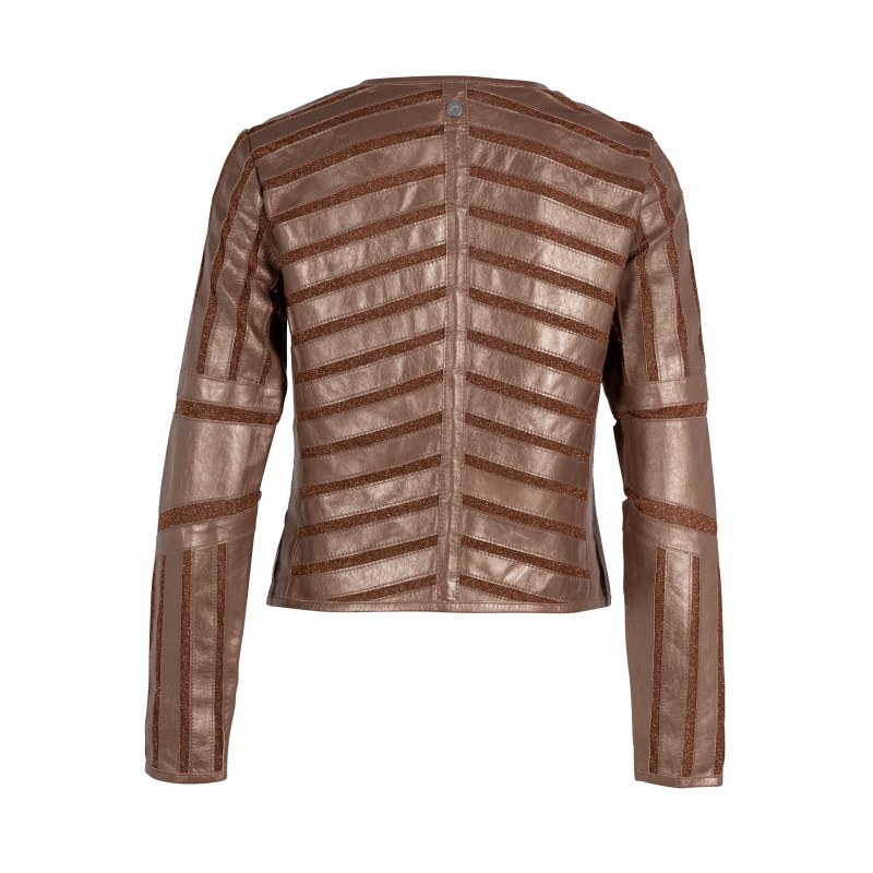 Thumbnail of Yula Rf Leather Jacket, Copper image