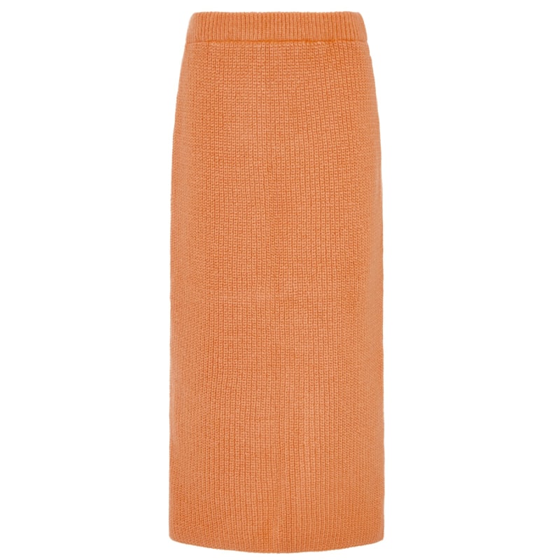 Thumbnail of Chloe Knitted Midi Co-Ord Skirt Apricot image