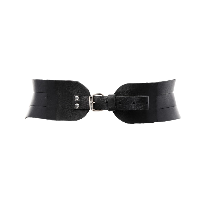 Thumbnail of Black Leather Waist Belt Addor image