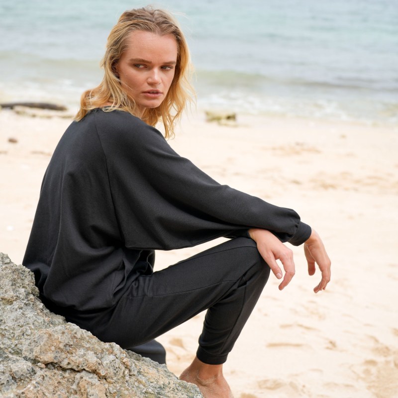 Thumbnail of Haley Bamboo Fleece Sweaters, In Black image