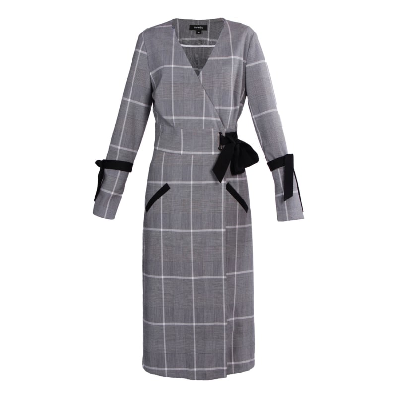 Thumbnail of Wrap Tartan Midi Dress image