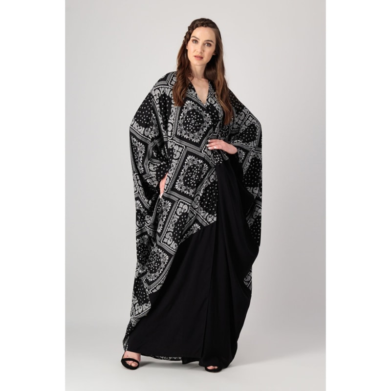 Thumbnail of Mariposa Cut Two-Tone Abaya Printed Paisley image