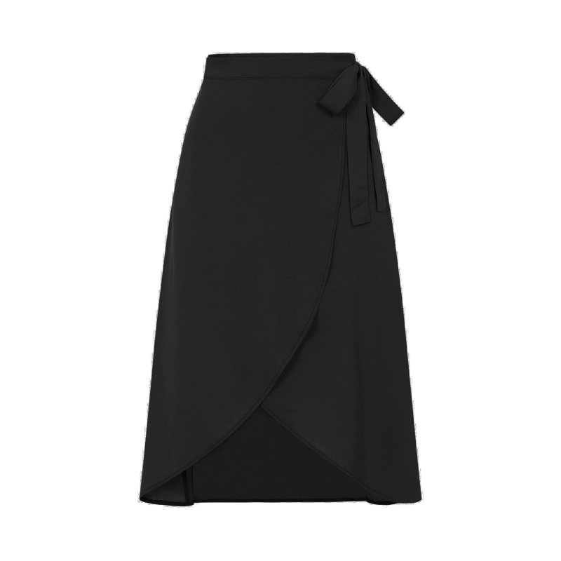 Thumbnail of Black Silk Wrap Skirt image