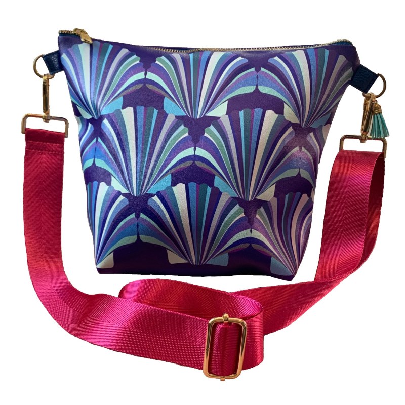 Thumbnail of Blue Shell Vegan Leather Handbag image