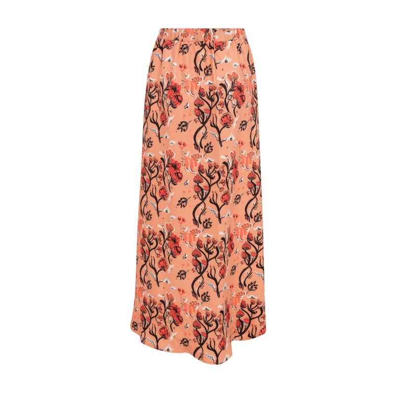 Thumbnail of Orange Floral Satine Skirt image