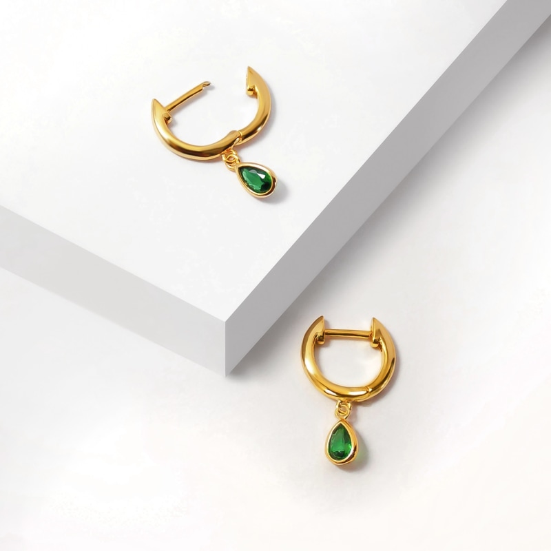 Thumbnail of Classic Green Icy Drop Earrings image