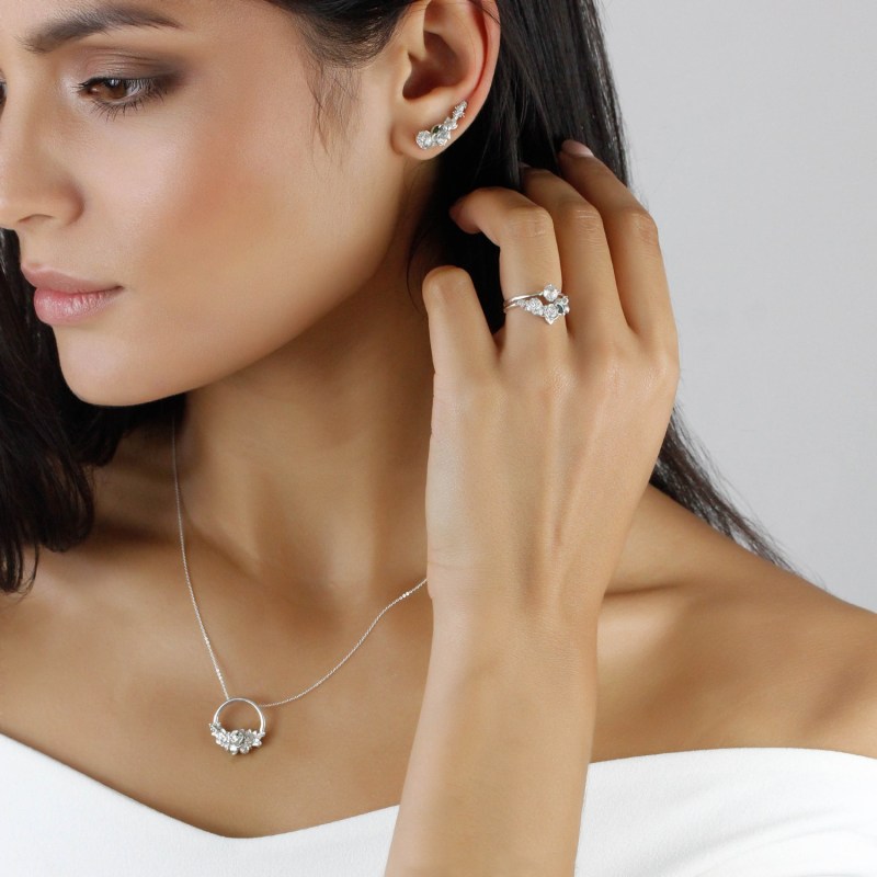 Thumbnail of Rose Ring Diamond & Tourmaline – Rose Gold image