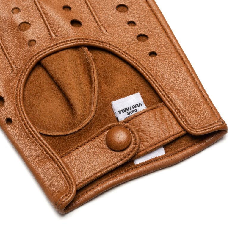 Thumbnail of Rimini - Women's Leather Driving Gloves In Camel image