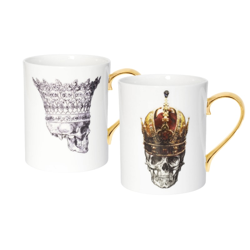 Thumbnail of Skull In Crown Set Of Two Mugs image