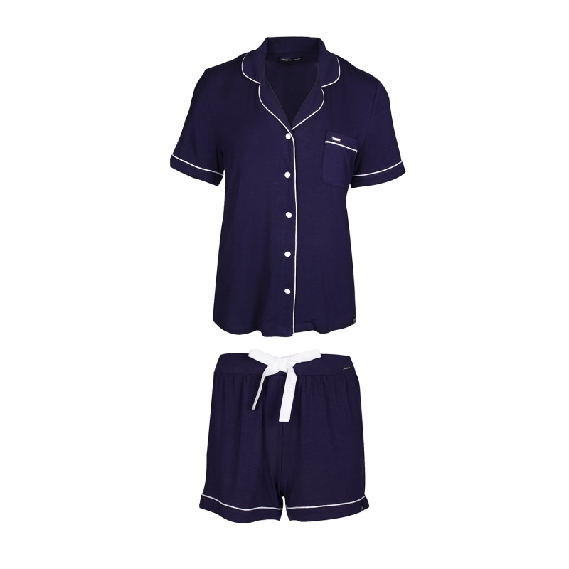 Thumbnail of Bamboo Shirt Short Set In Midnight image