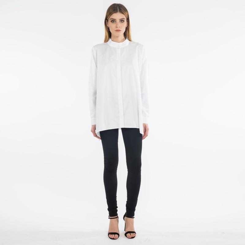 Thumbnail of Mies White Asymmetrical Cotton Shirt image