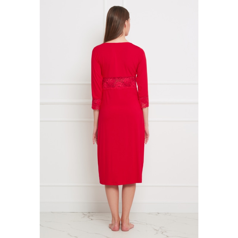 Thumbnail of Midi Viscose Nightgown - Red image