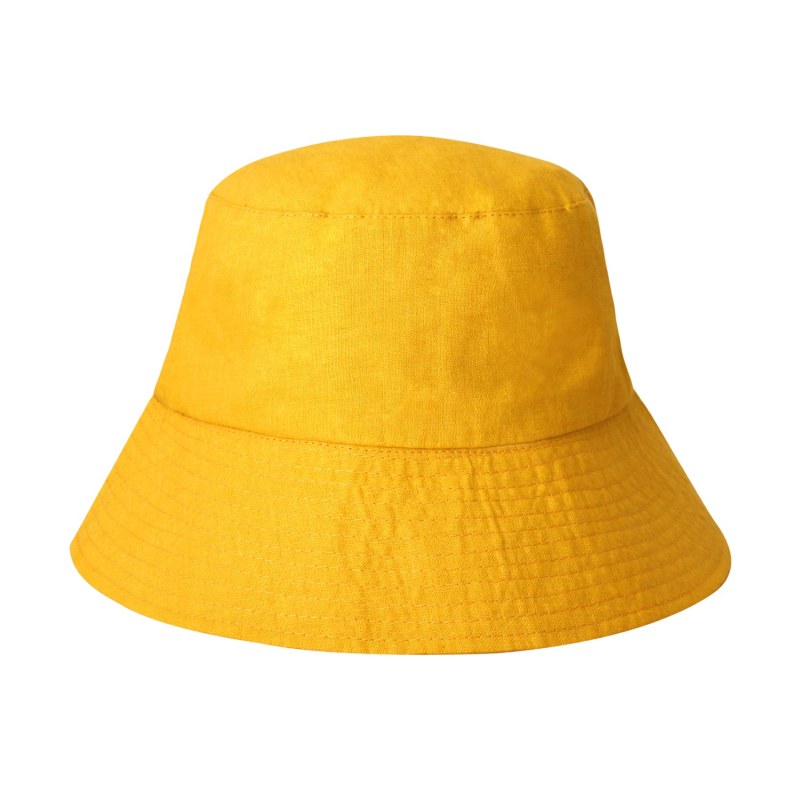 Watu Seaside Linen Bucket Hat Sunny Yellow by Brunna.Co
