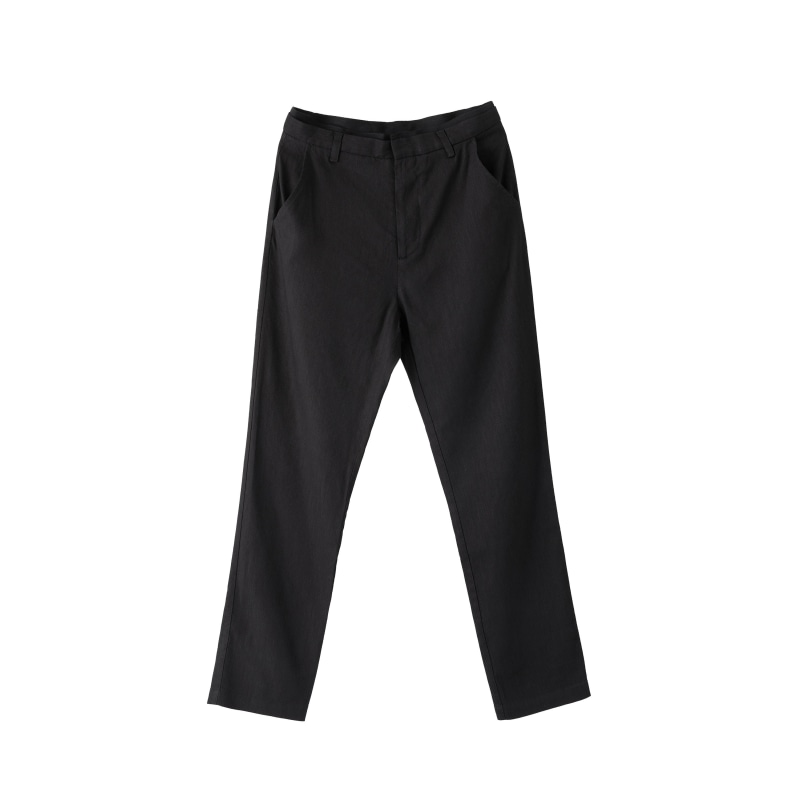 Thumbnail of Segin Linen Cropped Black Trousers image