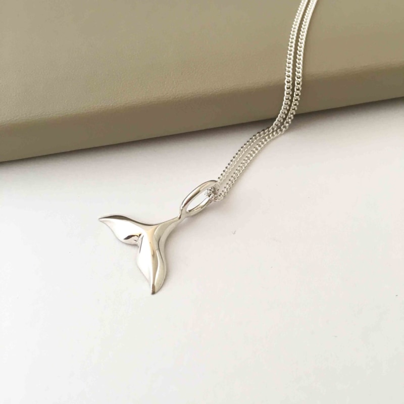 Thumbnail of Whale Tail Sterling Silver Necklace image