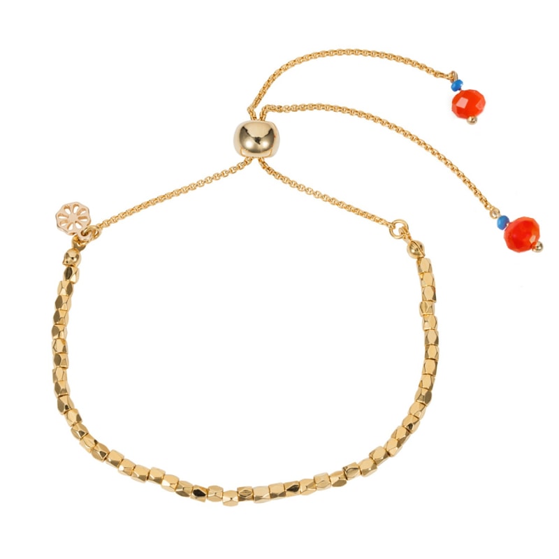 Thumbnail of Nugget Bracelet - Gold with Vibrant Orange image