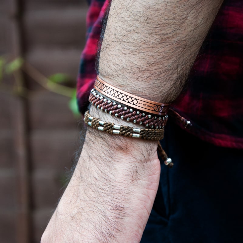 Thumbnail of Viking Solid Copper Cuff For Men. Eir image