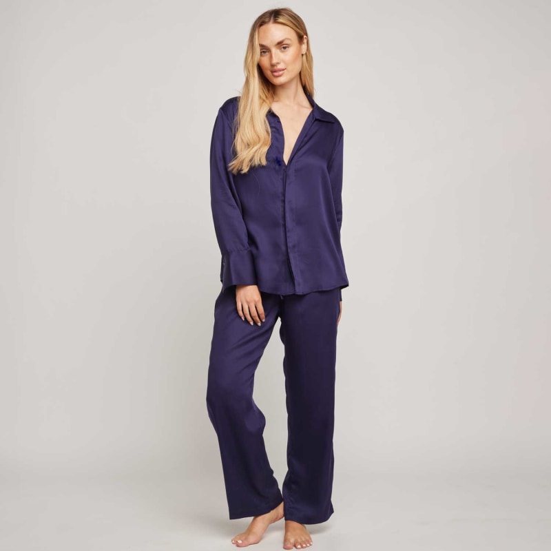 Thumbnail of Zen Long Pyjamas Set - Indigo image