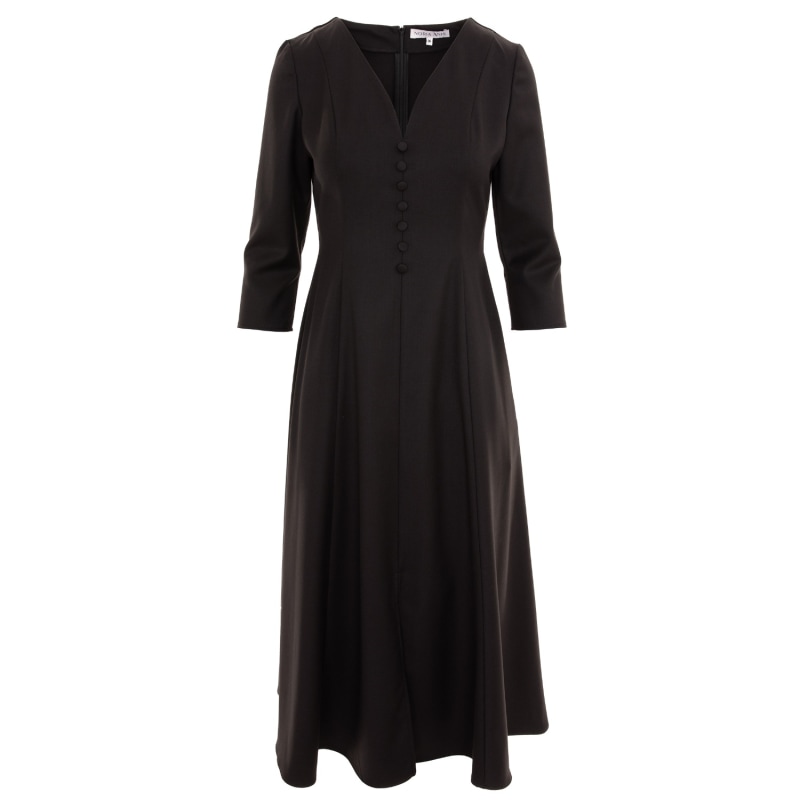 Thumbnail of Zenith Fit And Flare Midi Dress In Black image