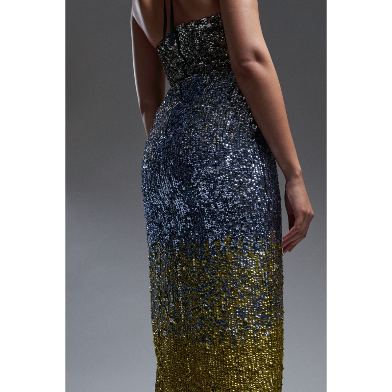 Thumbnail of Zephyr Midi Dress In Ombre Sequins image