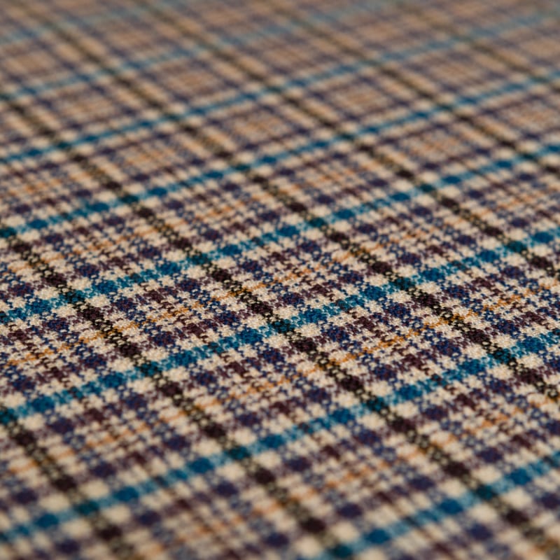 Thumbnail of Wool Check Alex Scarf Blue image