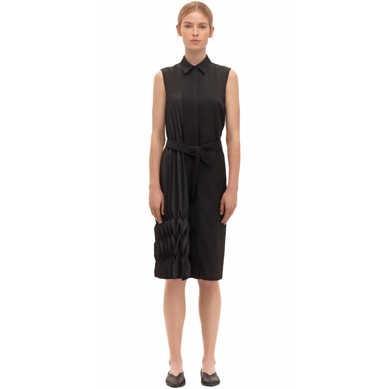 Thumbnail of Digale Accordion Pleated Black Dress image