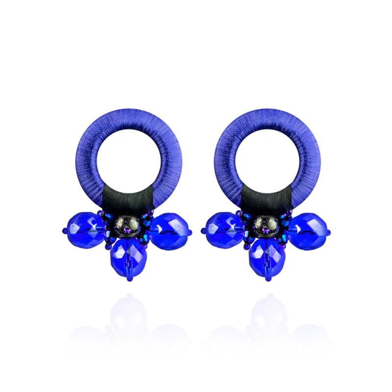 Thumbnail of Saulė Earrings In Persian Blue image