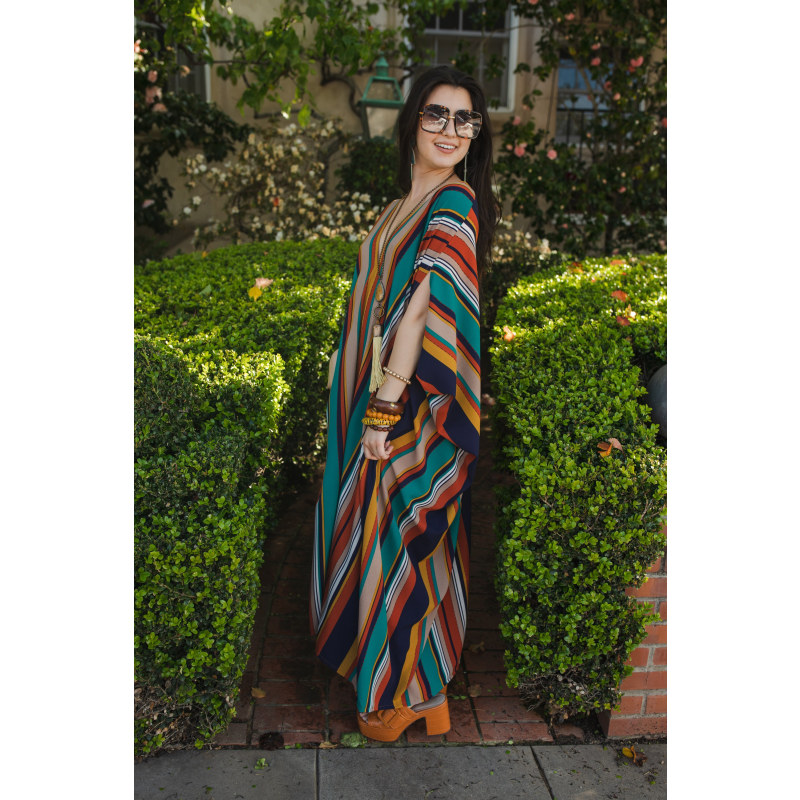 Thumbnail of Zhivago Stripe Caftan Kaftan Dress image