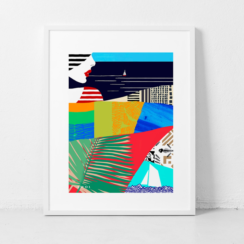 Thumbnail of Tropical Destinations Art Print: Postcards From The Seaside image