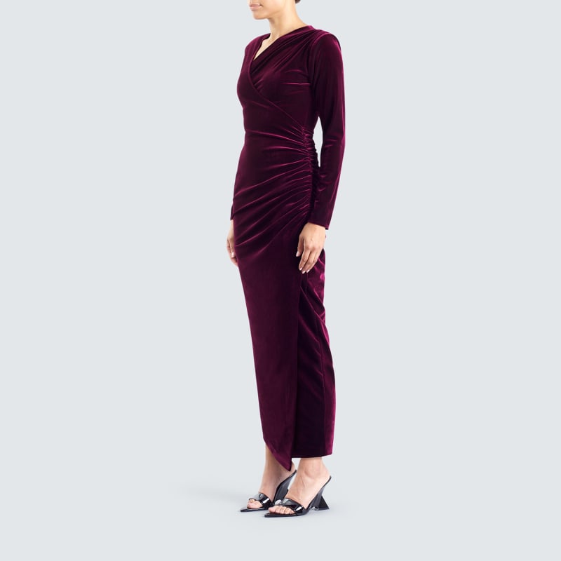 Thumbnail of Zima Plum Velvet Dress image