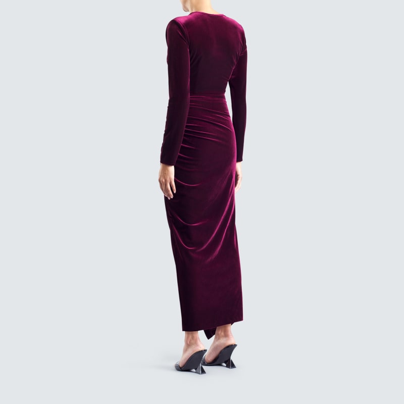 Thumbnail of Zima Plum Velvet Dress image