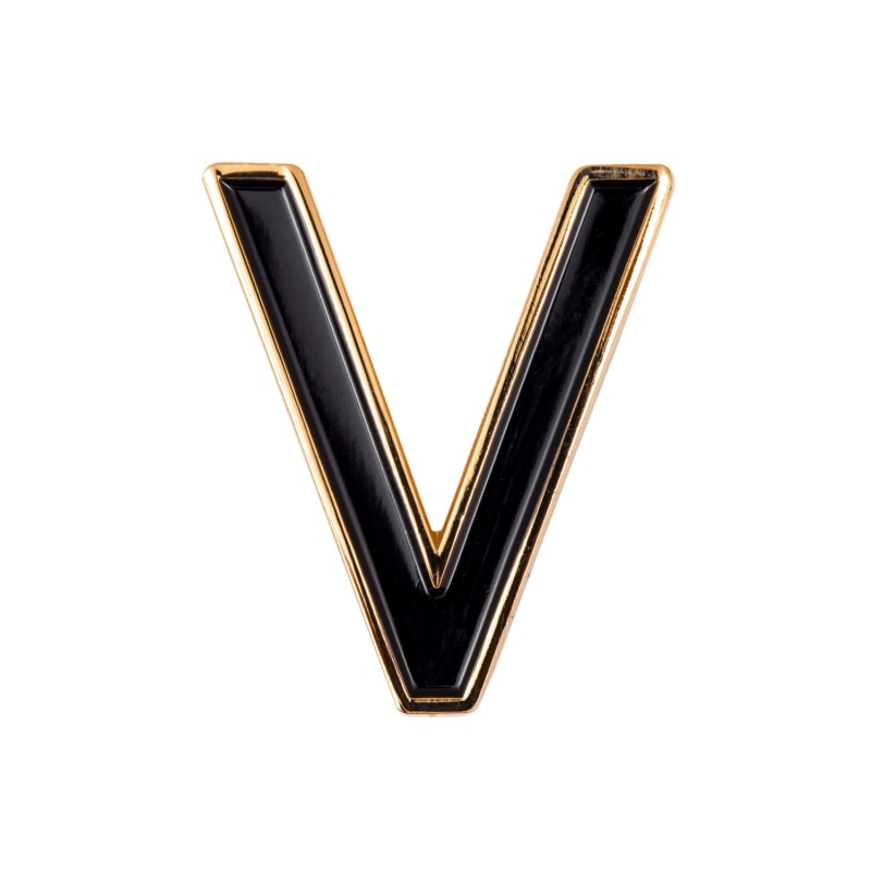 Thumbnail of Enamel Letter V Pin image