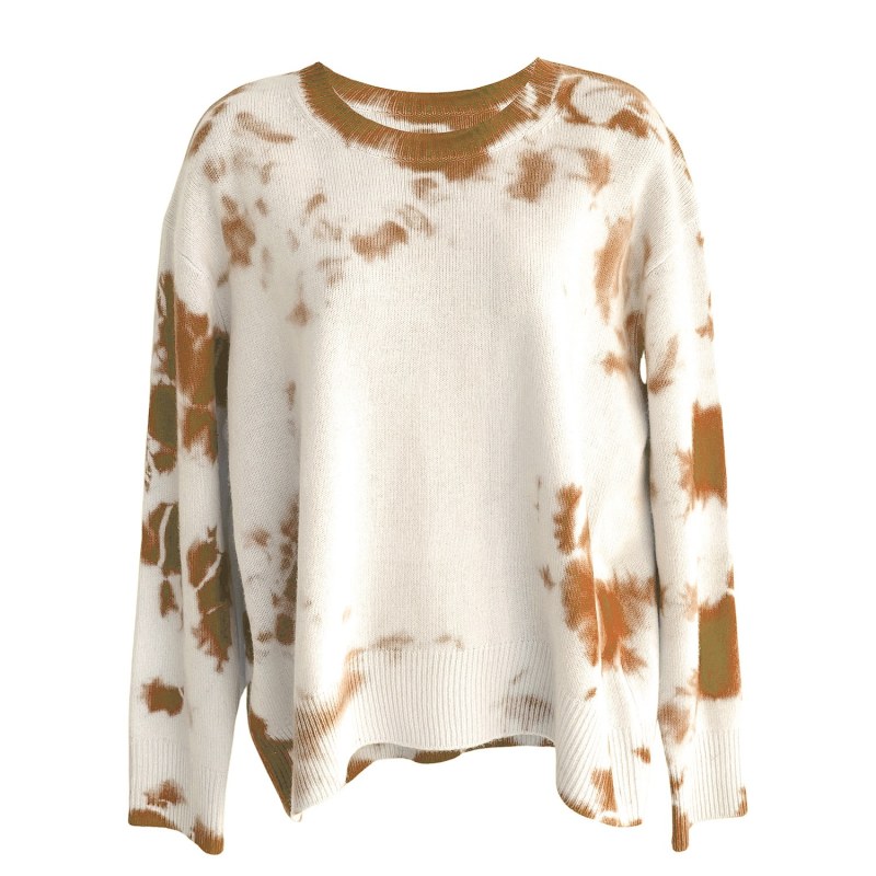 Thumbnail of Cashmere Crewneck Sweater - Copper Tie Dye image