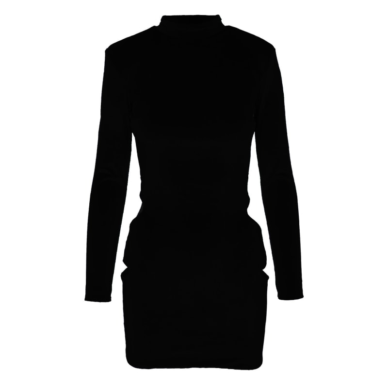 Thumbnail of Black Mini Dress With Cut-Out Effect image